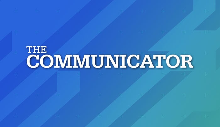 Logo for the Bellisario College Online Magazine, The Communicator